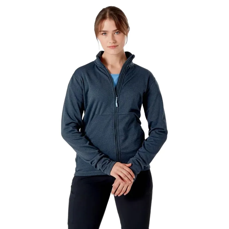 Rab Women's Geon Fleece Jacket in Black-Steel Marl-2