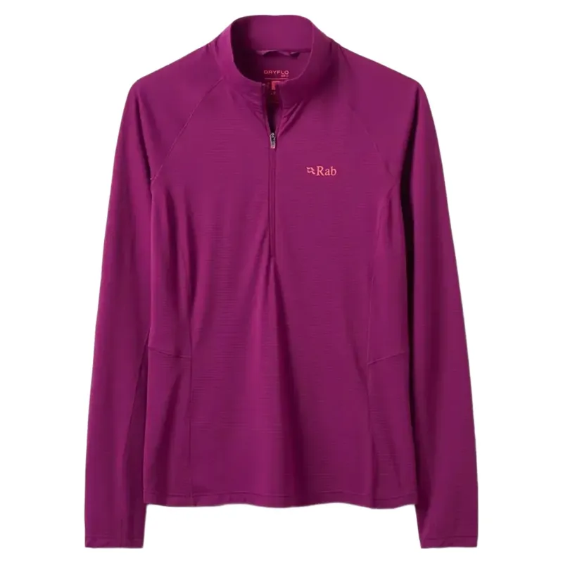 Rab Women's Sonic Long Sleeve Zip in Plum
