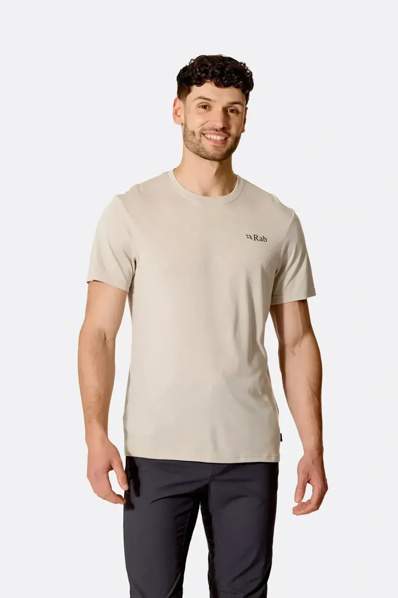 Rab Crimp Esker Men's Tee in Pebble-2