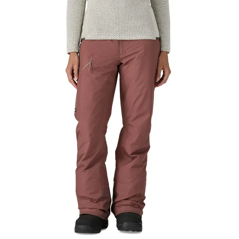 Patagonia Insulated Powder Town Women's Ski Pants in Dulse Mauve-1