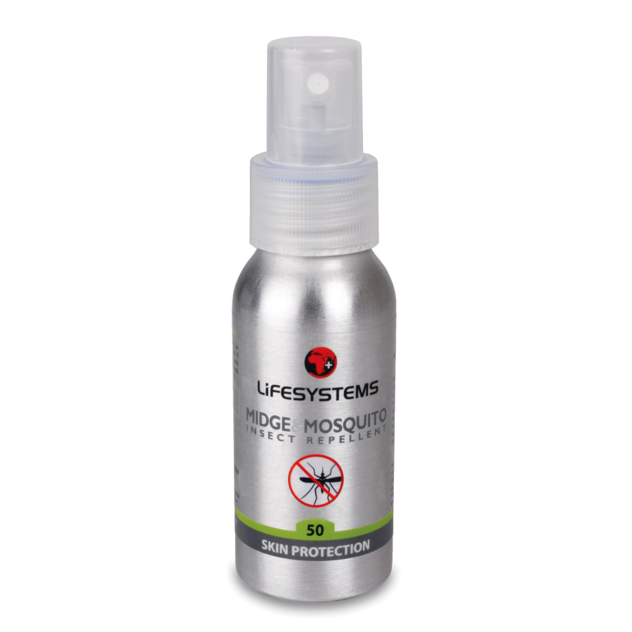 Lifesystems Midge and Mosquito 50 Repellent 50ml Spray Countryside Ski & Climb