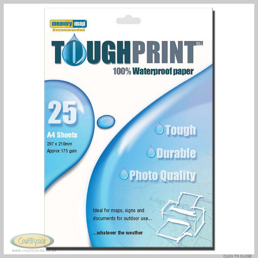 Memory Map - Toughprint Waterproof A4 Inkjet Paper | Countryside Ski ...