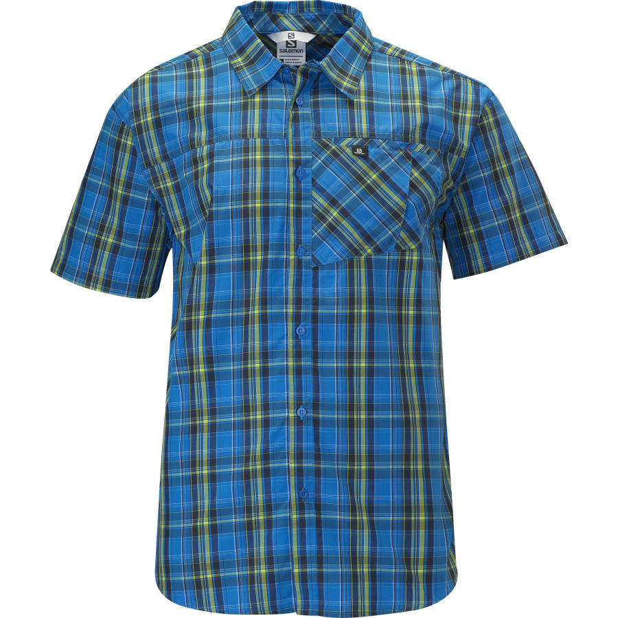 Salomon - Men's Checks Shirt - Blue | Countryside Ski & Climb
