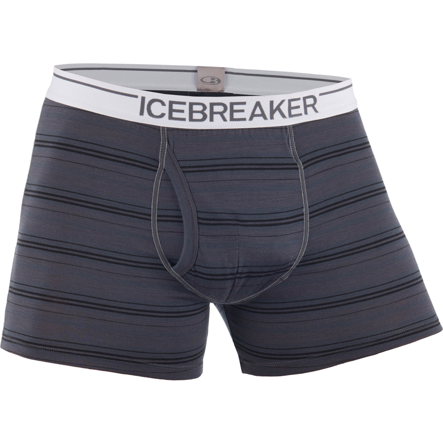 Icebreaker Men's Anatomica Boxers with Fly Stripe Countryside Ski