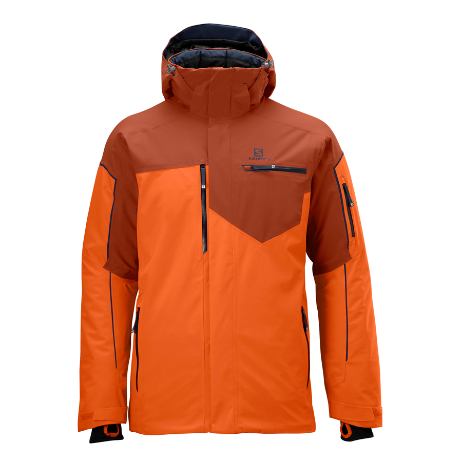 Salomon - Men's Brilliant Jacket - Orange Glow - Moab Orange ...