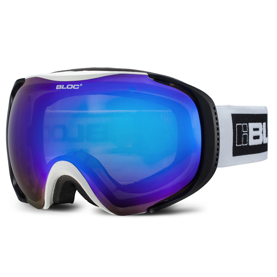 Bloc - Mask Goggle - White-Blue Mirror | Countryside Ski & Climb