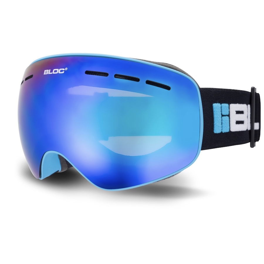 Bloc Junior Moon Goggle Matt BlueBrown Revo Blue Mirror