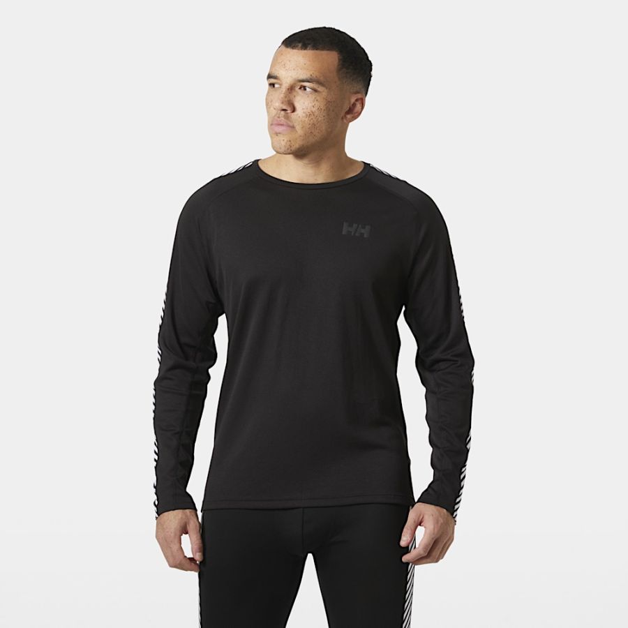 HH LIFA ACTIVE STRIPE CREW BLK 03