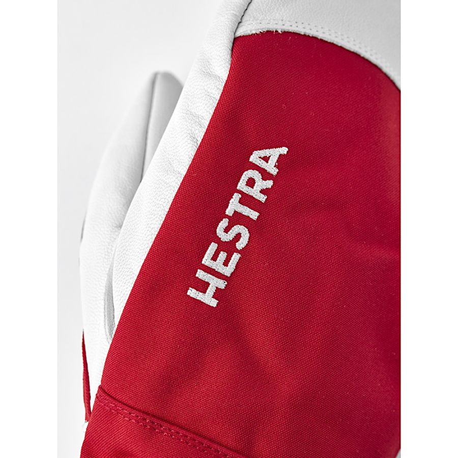 ARMY LEATHER HELI SKI MITT RED 2