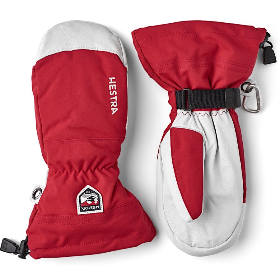 ARMY LEATHER HELI SKI MITT RED