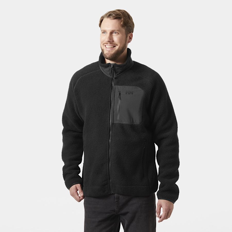 HH PANORAMA PILE BLOCK JACKET BLK 03
