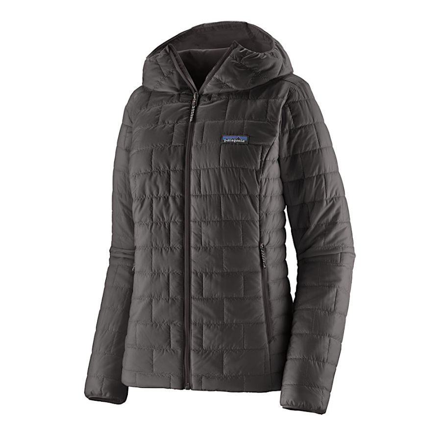 W NANO PUFF HOODY BLK