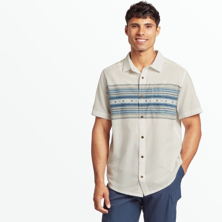 SHERPA TIBET STRIPE SS SHIRT ECR b SHERPA TIBET STRIPE SS SHIRT ECR b