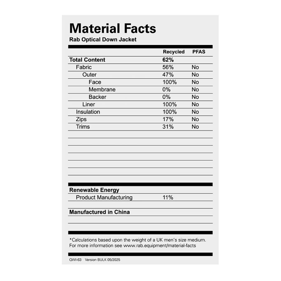 RAB OPTICAL DOWN JACKET DEFAULT 01