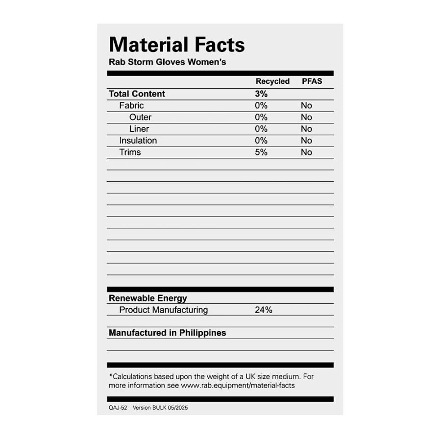 RAB STORM GLOVES WOMENS DEFAULT 99