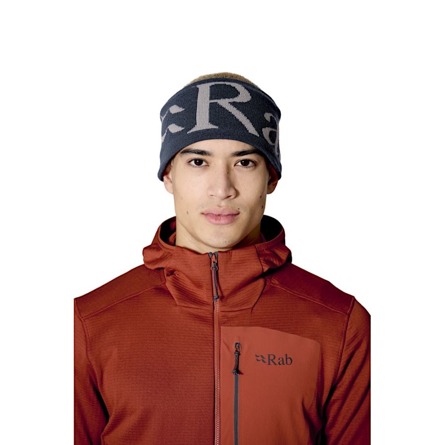 RAB KNITTED LOGO HEADBAND MBL 01