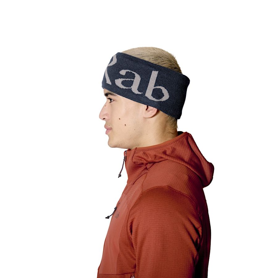 RAB KNITTED LOGO HEADBAND MBL 02