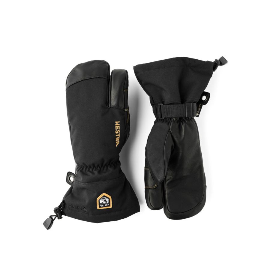 ARMY LEATHER GORE-TEX 3-FINGER BLK