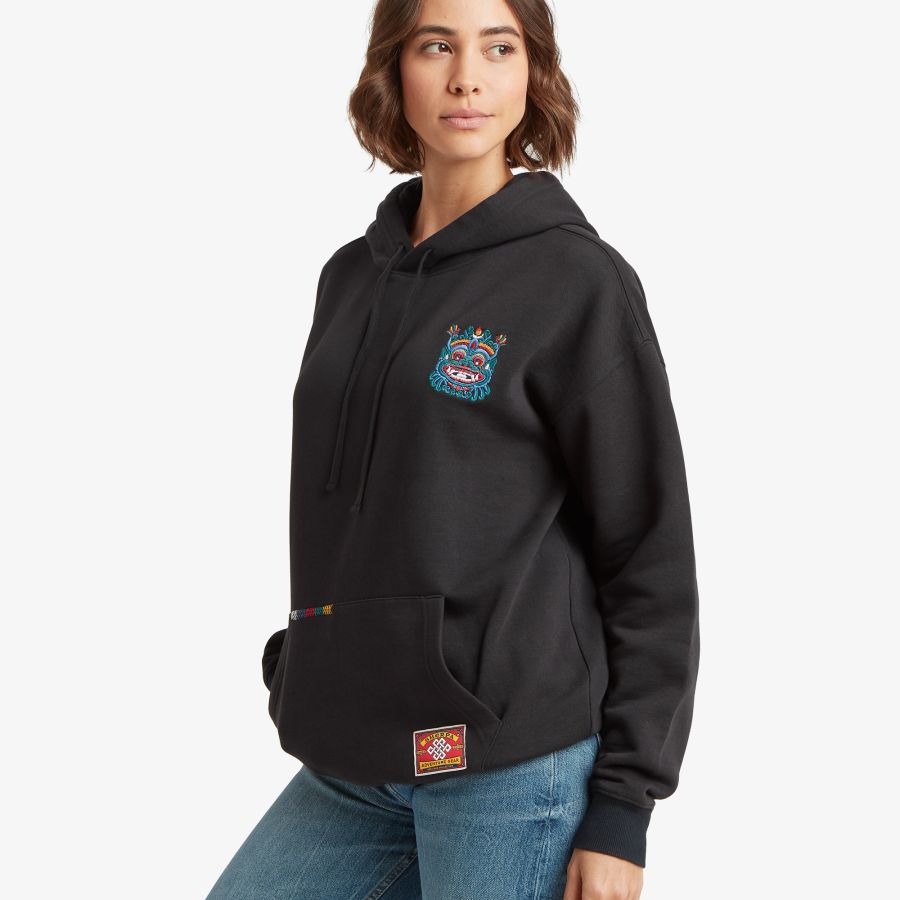 SHERPA MASK HOODIE SWEATSHIRT BLK k SHERPA MASK HOODIE SWEATSHIRT BLK k