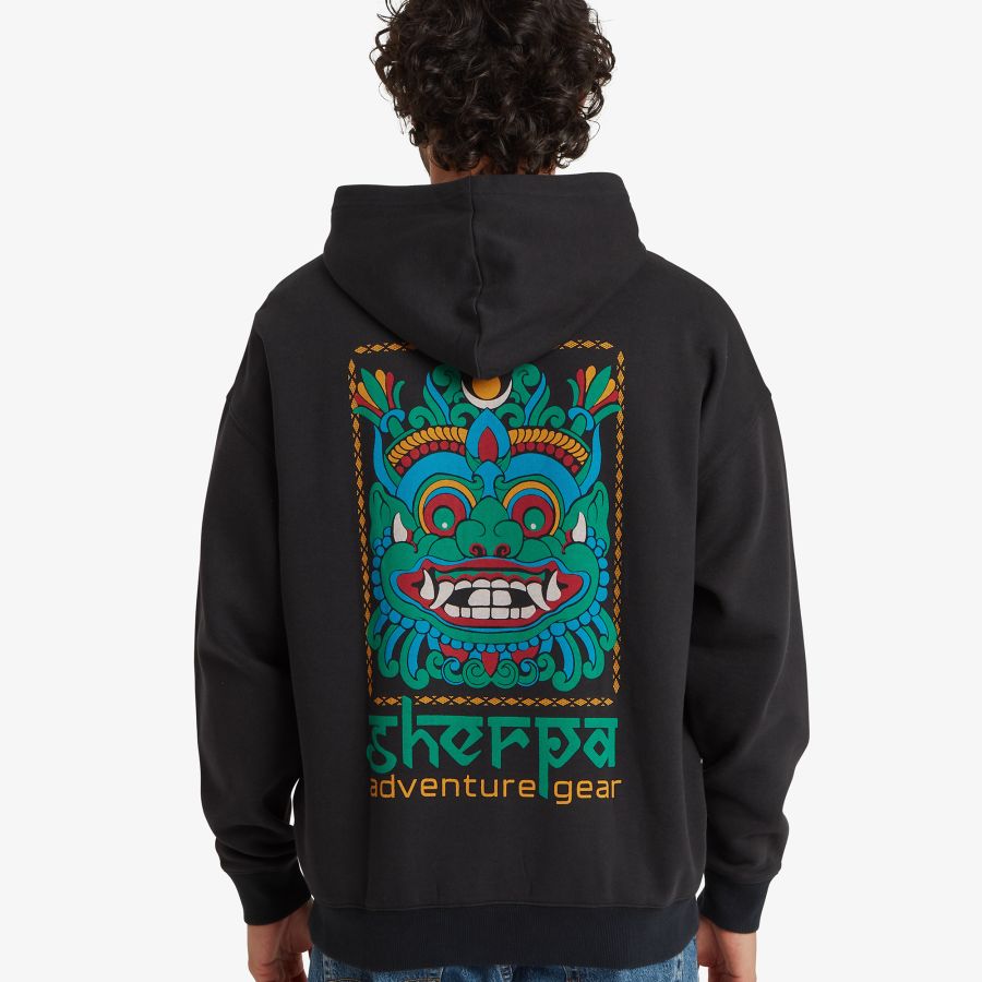SHERPA MASK HOODIE SWEATSHIRT BLK a SHERPA MASK HOODIE SWEATSHIRT BLK a
