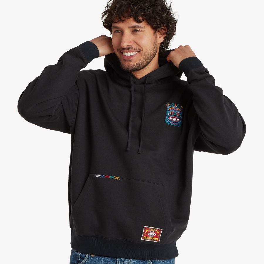 SHERPA MASK HOODIE SWEATSHIRT BLK c SHERPA MASK HOODIE SWEATSHIRT BLK c