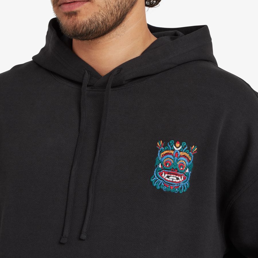 SHERPA MASK HOODIE SWEATSHIRT BLK d SHERPA MASK HOODIE SWEATSHIRT BLK d