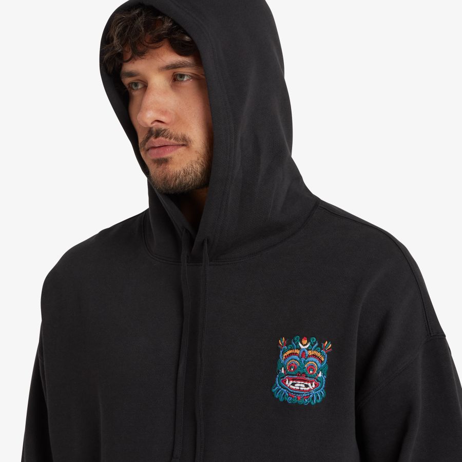 SHERPA MASK HOODIE SWEATSHIRT BLK f SHERPA MASK HOODIE SWEATSHIRT BLK f