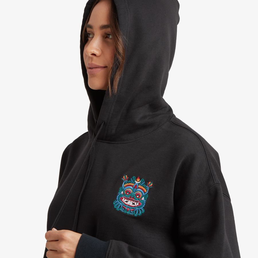 SHERPA MASK HOODIE SWEATSHIRT BLK i SHERPA MASK HOODIE SWEATSHIRT BLK i