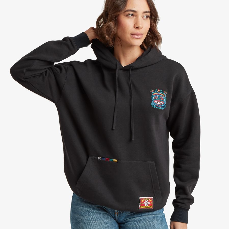 SHERPA MASK HOODIE SWEATSHIRT BLK l SHERPA MASK HOODIE SWEATSHIRT BLK l