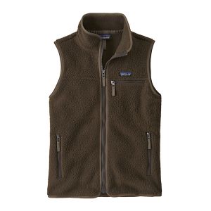 W RETRO PILE VEST DBR