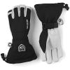 ARMY LEATHER HELI SKI 5 FINGER BLK