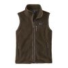W RETRO PILE VEST DBR